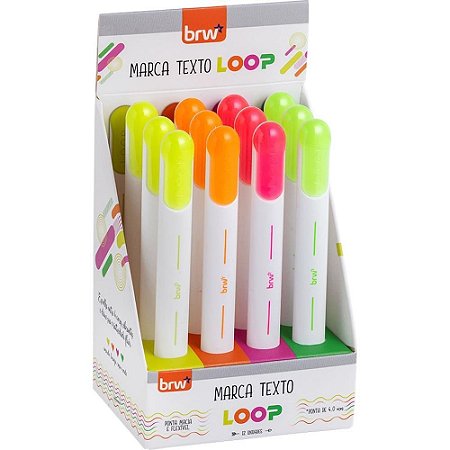Caneta Marca Texto Loop 4 Cores DP.C/12