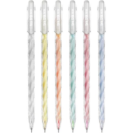 Caneta GEL TRIS SPIN FRESH 0.6MM 6 Cores DP.C/24