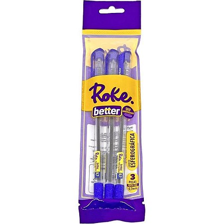 Caneta Esferografica Roke Better 0.7MM Azul CT.C/03