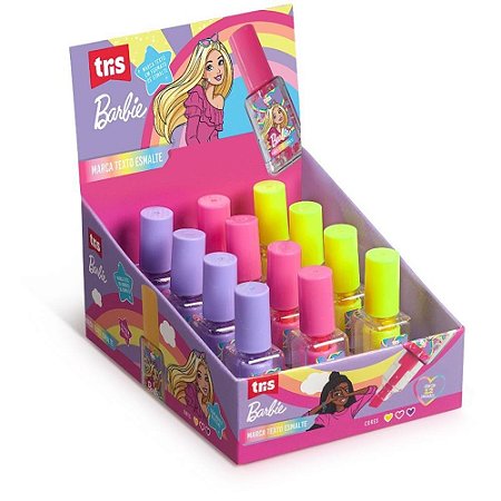 Caneta Marca Texto Barbie Esmalte 3CORES Neon DP.C/12