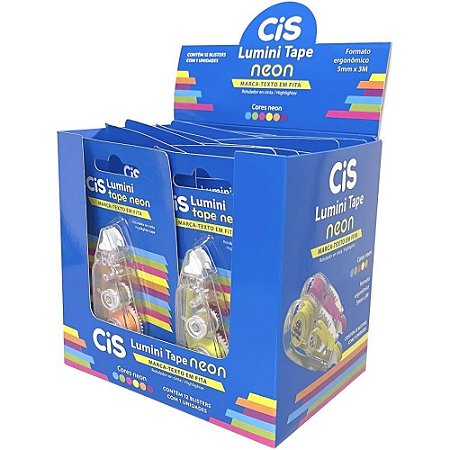 Caneta Marca Texto CIS Lumini Tape 5MMX3M Neon(s) CX.C/12