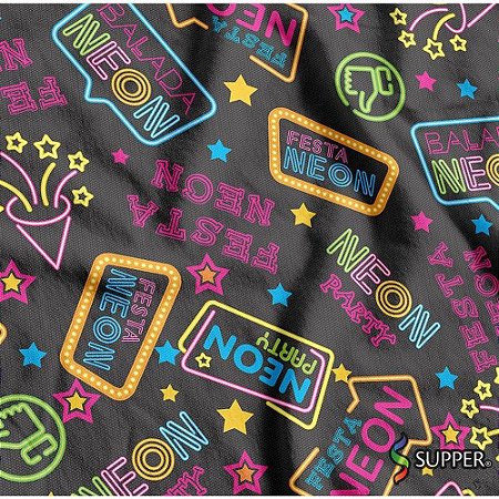 TNT Estampado 1,40M 40G Festa Neon RL-25MTS