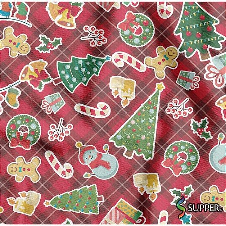 TNT Estampado 1,40M 40G Natal Elementos RL-25MTS