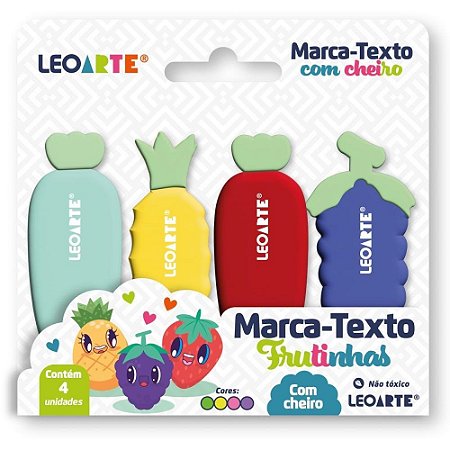 Caneta Marca Texto Mini Frutinhas C/AROMA 4MOD. Estojo