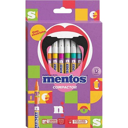 Caneta Hidrografica NEO-PEN Gigante Mentos 12CORES PCT.C/05