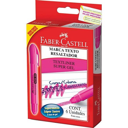 Caneta Marca Texto Supersoft GEL Rosa CX.C/06