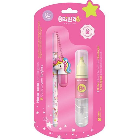 Caneta Marca Texto Brilhae C/LIPGLOSS+CANETA LIP BL.C/02