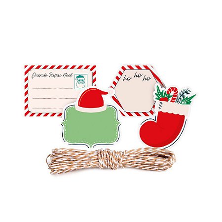 ETIQUETAS P/ FECHAMENTO DE PRESENTES DE NATAL (12 UNIDADES)