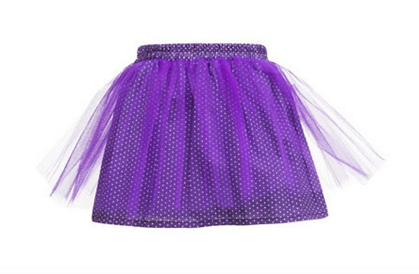 saia de tule roxa infantil