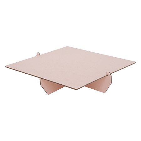BANDEJA QUADRADA 20 X 20 CM ROSA BLUSH