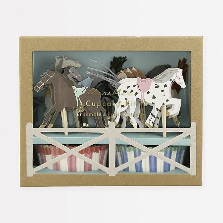 KIT PARA CUPCAKE CAVALOS MERI MERI