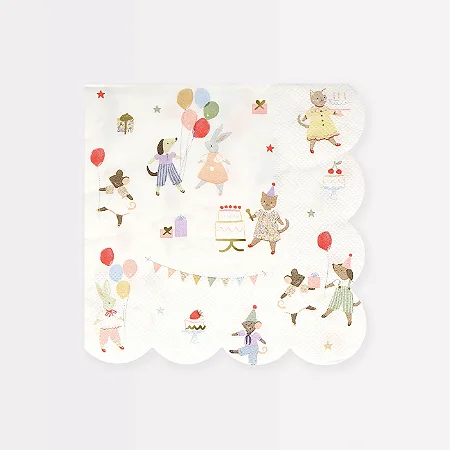 GUARDANAPOS ANIMAL FRIENDS MERI MERI (16 UNIDADES)