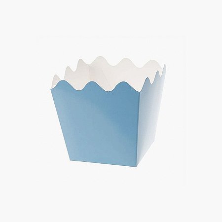 CACHEPÔ DE PAPEL AZUL BEBÊ (8 UNIDADES)