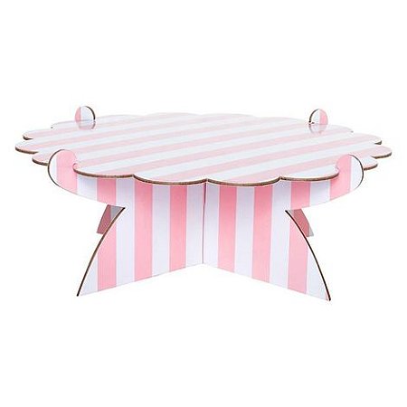BOLEIRA DESMONTÃVEL 24 CM DAISY LISTRAS ROSA