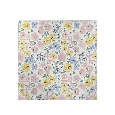 GIARDANAPO DE PAPEL FLORES E LAÇOS  (20 UNIDADES)