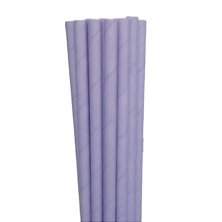 CANUDO DE PAPEL LISO  LILÁS (20 UNIDADES)