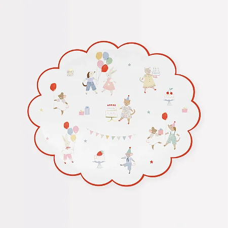 PRATO ANIMAL FRIENDS MERI MERI (8 UNIDADES)