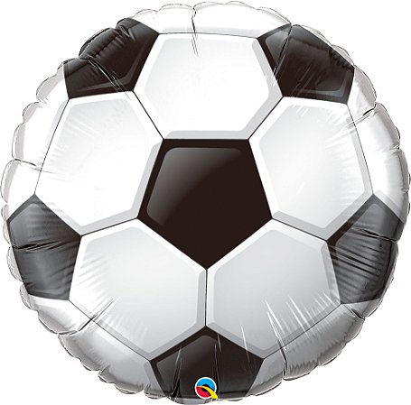 BALÃO METALIZADO 36" BOLA DE FUTEBOL GIGANTE (UNIDADE)