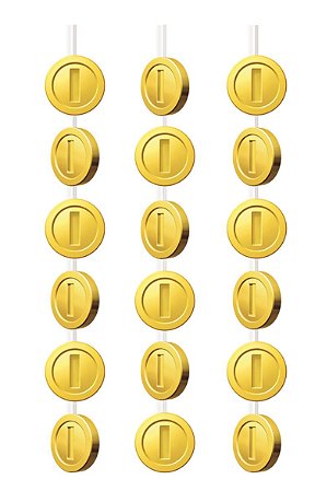 CORTINA DE MOEDAS SUPER MARIO