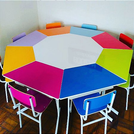 Conjunto de Mesas com Formação Sextavada