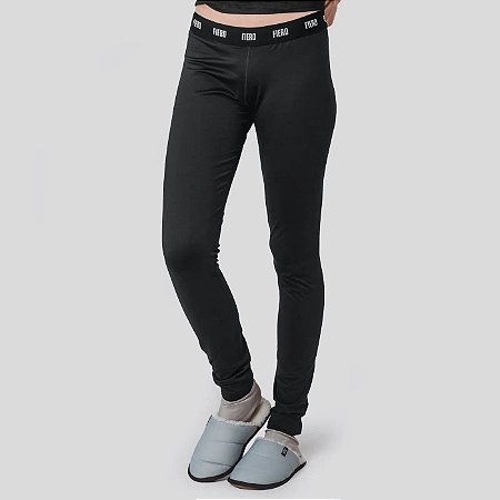 Calça térmica feminina segunda pele Thermo Premium Original preta - FIERO