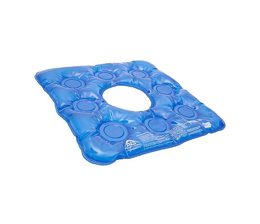 Almofada (forração) ortopédica gel quadrada com orifício