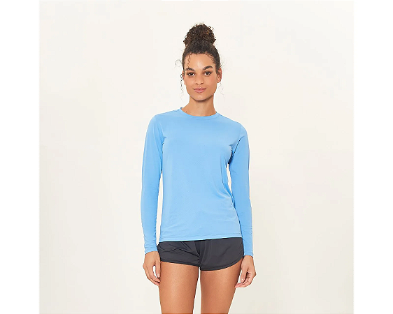 Camisa UV manga longa Feminina Com Proteção Solar Uvpro Azul Oceano -  Ortopedia Servital