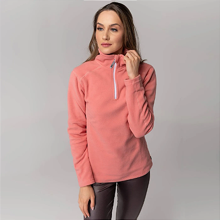 Fleece térmico feminino meio zíper NUUK (tecido SENSE FLEECE POWER) - FIERO