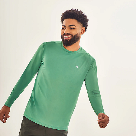 Camisa UV Masculina Com Proteção Solar Uvpro Verde Brasil - UV.LINE