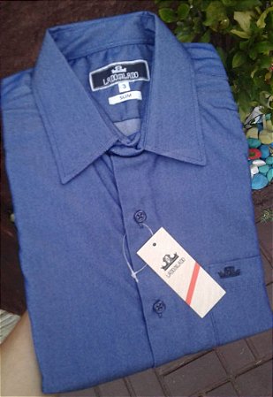 camisa slim azul