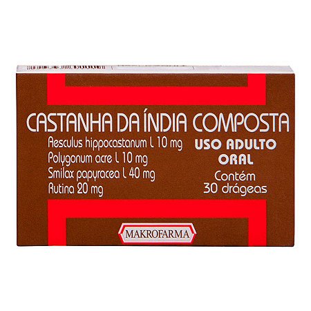 CASTANHA DA ÍNDIA COMPOSTA MAKROFARMA C/30 DRÁGEAS LOJA