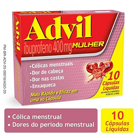 ADVIL MULHER 400MG CX.C/10 CÁPS LIQ
