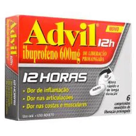 ADVIL 12H 600MG CX.C/6 COMPRIMIDOS LIB.PROL.