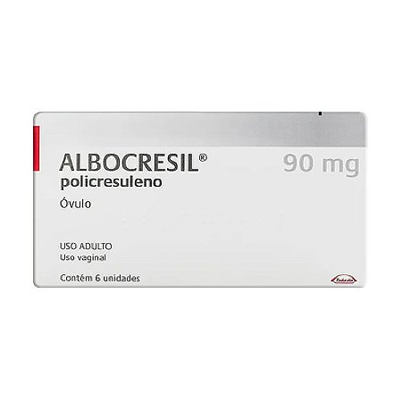 ALBOCRESIL 90MG ÓVULO C/6 UNIDADES