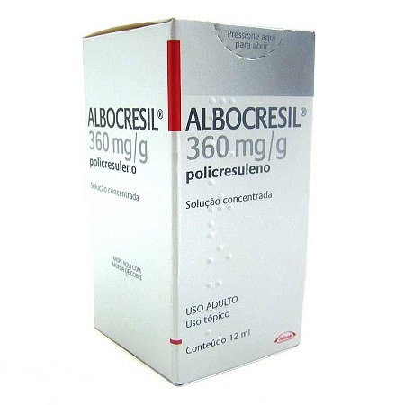 ALBOCRESIL 360MG/G SOLUÇÃO FR.C/12ML