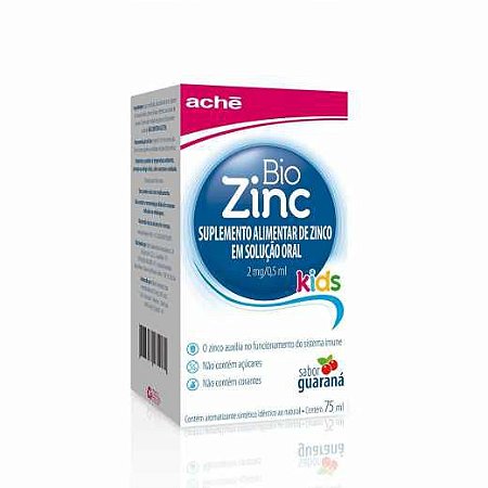BIOZINC KIDS FR.C/75ML SB.GUARANÁ