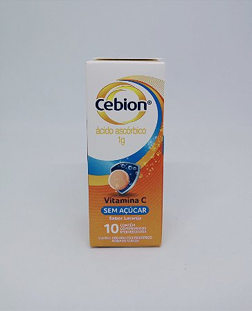 CEBION 1G. CX.C/10 COMP.EFERV. SB LARANJA S/AÇUCAR