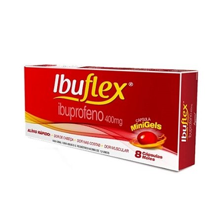 IBUFLEX 400MG CX.C/8 CÁPS.MOLES IBUPROFENO
