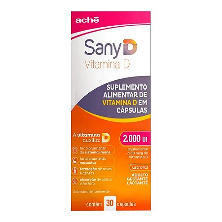 VITAMINA D SANY-D 2000UI C/30 CÁPSULAS COLECALCIFEROL