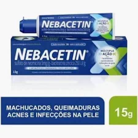 NEBACETIN 5MG/G + 250UI/G POMADA DERMATOLÓGICO 15G. ( NEOMICINA BACITRACINA )