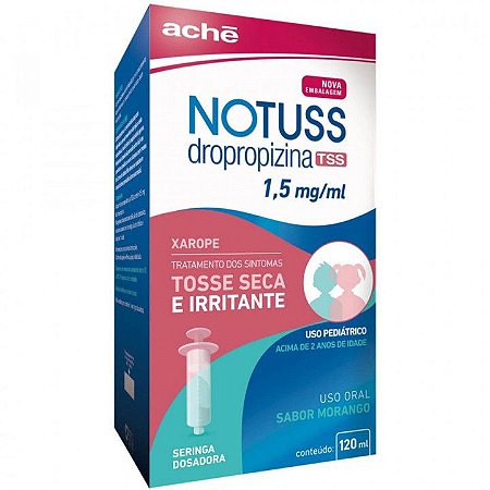 DROPROPIZINA NOTUSS 1,5MG/ML 120ML SB.MORANGO
