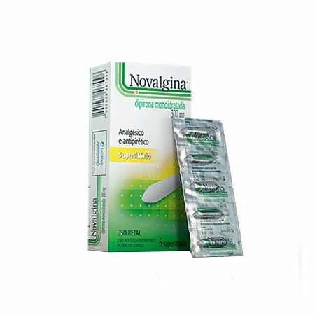 NOVALGINA 300MG C/5 SUPOSITÓRIOS DIPIRONA MONOIDRATADA