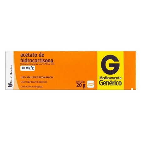 ACETATO DE HIDROCORTISONA 10MG/G CREME DERM. 20G.(UNIÃO QUÍMICA)