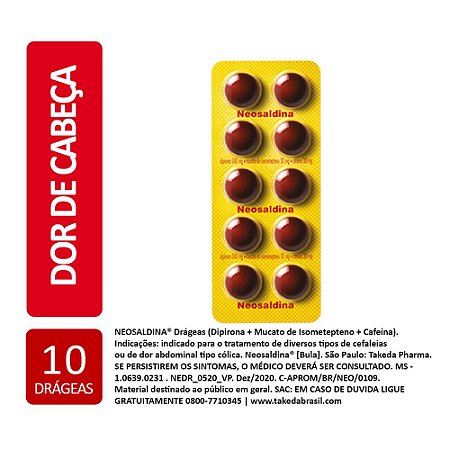 NEOSALDINA C/10 DRÁGEAS