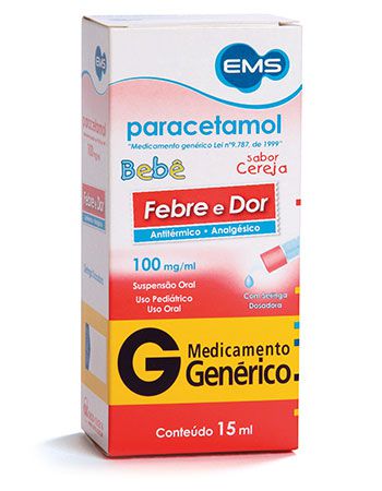 PARACETAMOL BEBÊ 100MG/ML 15ML SB.CEREJA (EMS)