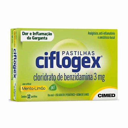CIFLOGEX DIET C/12 PASTILHAS SB.MENTA-LIMÃO