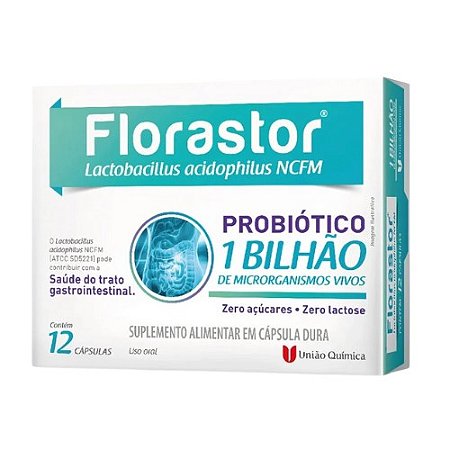 FLORASTOR 1BILHÃO  MICRORGANISMOS VIVOS C/12 CÁPSULAS PROBIÓTICO