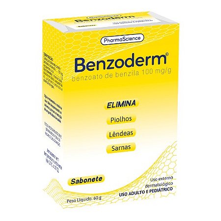 BENZODERM 100MG/G SABONETE 60G. BENZOATO BENZILA