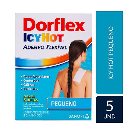 DORFLEX ICY HOT ADESIVO FLEXÍVEL PEQUENO C/5 UNIDADES