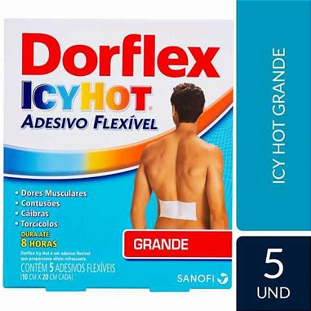DORFLEX ICY HOT ADESIVO FLEXÍVEL GRANDE C/5 UNIDADES